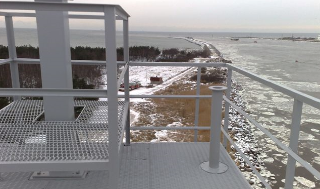 Icy view from radar mast