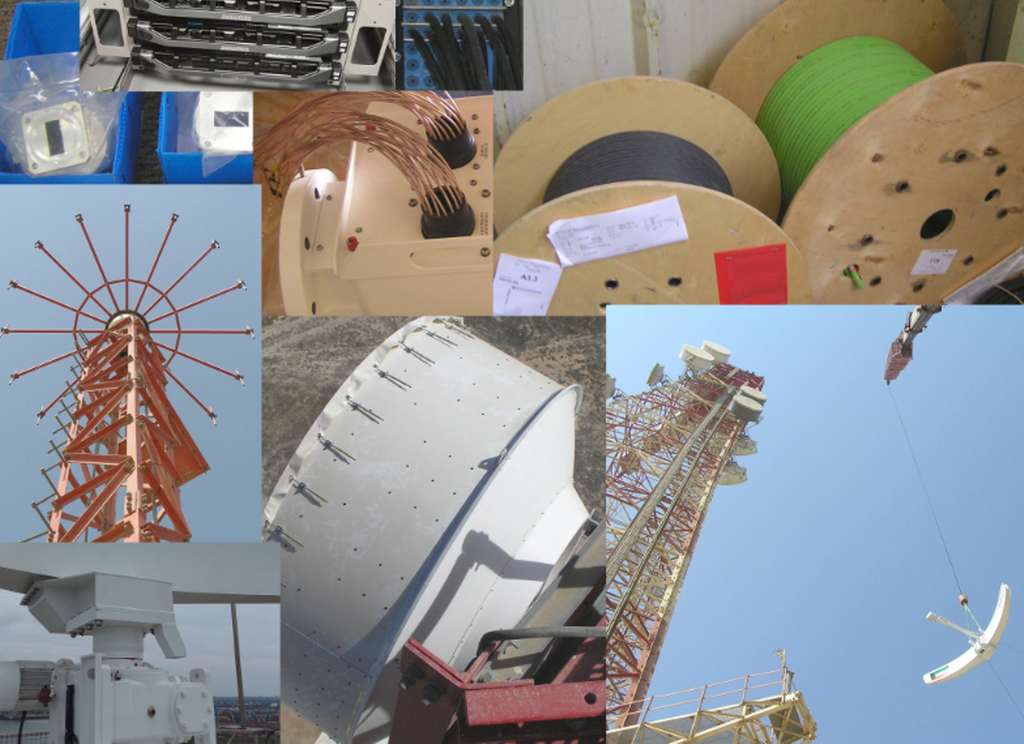 Collage of installation parts and pictures